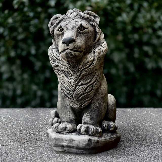 Concrete Lion Statue Outdoor Large Figurine Garden Animal Decoration Wildlife Ornament Front Door Sculpture Lion Lover Gift Yard Art - image 1