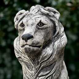 Concrete Lion Statue Outdoor Large Figurine Garden Animal Decoration Wildlife Ornament Front Door Sculpture Lion Lover Gift Yard Art - thumbnail 4