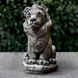 Concrete Lion Statue Outdoor Large Figurine Garden Animal Decoration Wildlife Ornament Front Door Sculpture Lion Lover Gift Yard Art - thumbnail 1