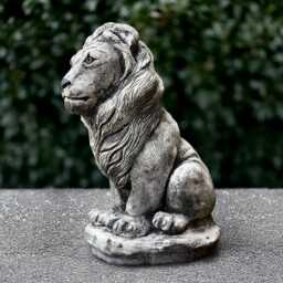 Concrete Lion Statue Outdoor Large Figurine Garden Animal Decoration Wildlife Ornament Front Door Sculpture Lion Lover Gift Yard Art - thumbnail 3
