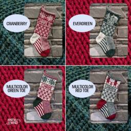 Pickup Truck Christmas Stocking - Hand Knit, Fair Isle, Vintage Inspired Knit With The Wind - thumbnail 3