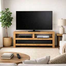 The Sound Bar Tv Stand Rustic Shabby Chic Hand Crafted Solid Wood Pine Oak