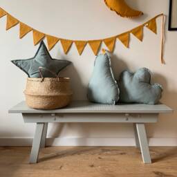 Dusty Mint Cloud Pillow Cotton Kids Room Decor - thumbnail 3