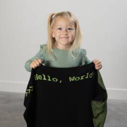 Code ~ Heirloom Knit Baby Blanket - Personalized, Machine Washable, Sustainable, Coding Theme - thumbnail 2