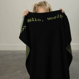 Code ~ Heirloom Knit Baby Blanket - Personalized, Machine Washable, Sustainable, Coding Theme - thumbnail 1
