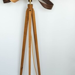 Tripod Floor Lamp Retro 60 - 70Iger Design Wood Veneer Standard Lamp - thumbnail 2