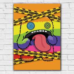 Fuggler Wall Art Print - Oogah Boogah Rainbow Caution Poster - thumbnail 2