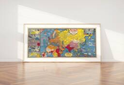 World Conquests Map Vintage History Chart Canvas Print - thumbnail 1