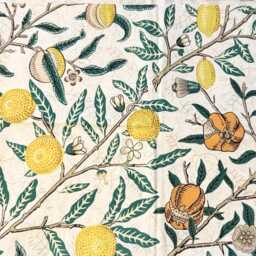 William Morris, Fruit, Sap Green/Tangerine, Cotton & Linen Blend Cushion Cover, Throw Pillow Home Decor, 16 X Inches - thumbnail 2