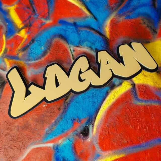 Personalised Graffiti Name Wall Sign Acrylic Urban Art Decor - image 1