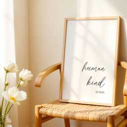 Human Kind, Be Both Quote Print - Inspirational Wall Art Mindful Home Decor Unframed - thumbnail 4