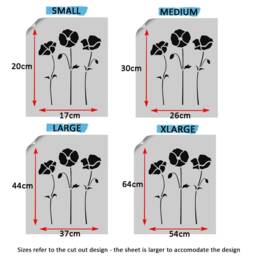 Poppy Stencil Reusable Mylar, Wall & Furniture Decor - thumbnail 2