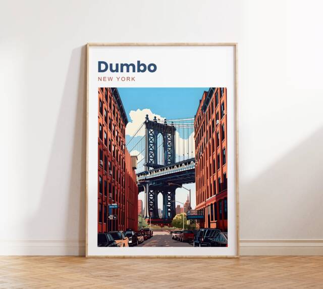 Dumbo Travel Poster - New York Print Brooklyn Ny - image 1