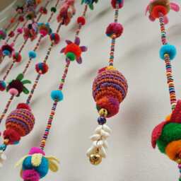 Elephant Set B 100% Handmade Cute Doll Beads Curtain For Home Decoration - For Window - thumbnail 2