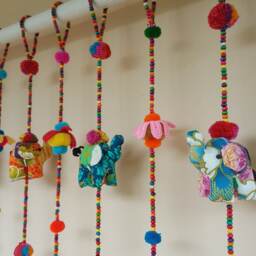 Elephant Set B 100% Handmade Cute Doll Beads Curtain For Home Decoration - For Window - thumbnail 3