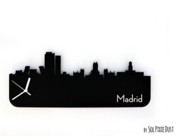 Madrid Skyline - Silhouette Wall Clock - thumbnail 1