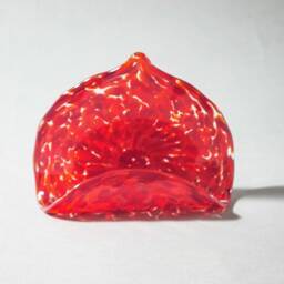 Blown Glass Business Card Or Phone Holder Red