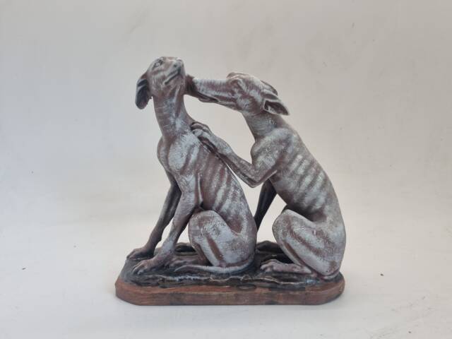 Marble Effect Townley Greyhound Statuette, Dog Ornament, 3D Printed Animal Figurine. Cute Puppy Gift Idea, Whippet Hound Bust, Statue - image 1