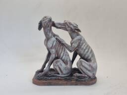 Marble Effect Townley Greyhound Statuette, Dog Ornament, 3D Printed Animal Figurine. Cute Puppy Gift Idea, Whippet Hound Bust, Statue - thumbnail 1