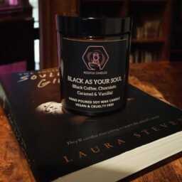 Black Coffee, Chocolate & Caramel Candle - As Your Soul Dark Academia Soy Wax - thumbnail 2