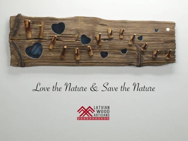 Coat Rack, Hanger, Exclusive Coat Rack, Reclaimed Driftwood Hanger With Mirror Hearts, Wall Art, Art Rack - image 1
