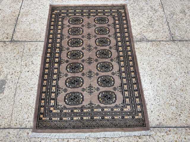 2.6x4 Sepia Color Hand Knotted Wool Bokhara Rug - Afghan Accent - image 1