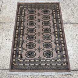 2.6x4 Sepia Color Hand Knotted Wool Bokhara Rug - Afghan Accent - thumbnail 2