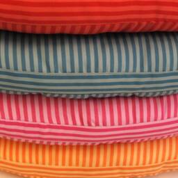 Bon-Bon 50 cm Turquoise Striped Oval Pillow - thumbnail 2