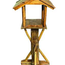 Teak Root Forest Bird Table On Stand 145155cm - thumbnail 2