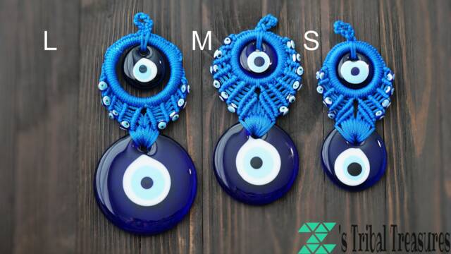 Evil Eye(NazarWall Hanging, Glass Wall Hanging, Turkish Blue Evil Eye, Wall Decor, Turkish Decor, Hanging Ornament, Home Protection Charm - image 1