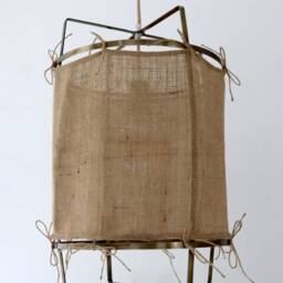 Handmade Jute Linen Chandelier, Boho Rustic Cage Pendant Light - thumbnail 3