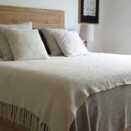 Handwoven Raw Cotton Textured Pillow Cover - Boho Farmhouse Neutral Decor - thumbnail 4
