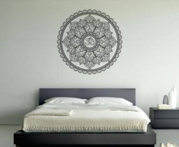 Mandala Om Yoga Spiritual Hinduism Buddhism Universe Cosmos Balance Energy Hippie Life Diy Wall Stickers Decals Vinyl Mural Decor Art Vg163 - thumbnail 1