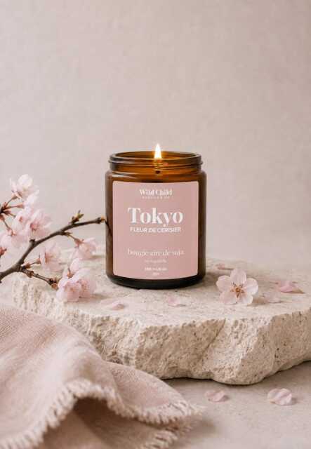 Tokyo/Natural Cherry Blossom Scented Candle - image 1