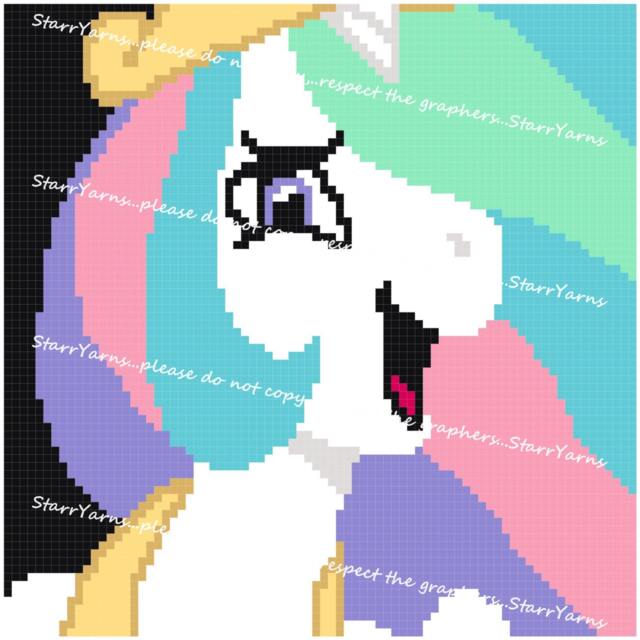 Pretty Pony Pillow Graph Pattern