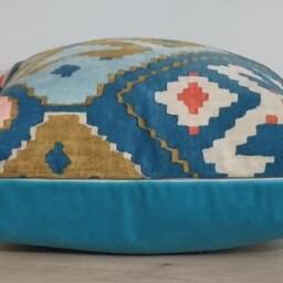 Linwood Omega Prints Otto Azure & Velvet Cushion Cover 40x40 cm - thumbnail 2