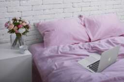 Cotton Sateen Bedding Set Of 5 Pieces in Lilac. Flat Sheet, Fitted Duvet Cover, 2 Pillowcases. Twin Full Queen Au Eu