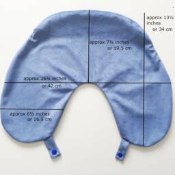 Empty Travel Neck Pillow Pillowcase Black Stuffable For Travelling Light Fill With Socks Underwear T-Shirts Plane Carry On Hand Luggage Only - thumbnail 4