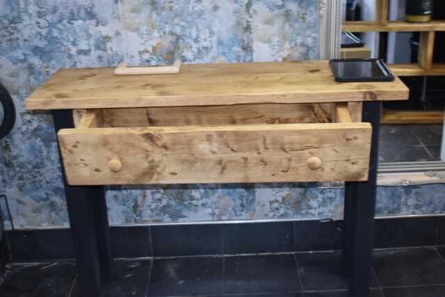 Rustic Reclaimed Breakfast Bar/ Butchers Block Side Table/ Kitchen Island - image 1