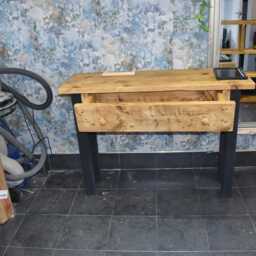 Rustic Reclaimed Breakfast Bar/ Butchers Block Side Table/ Kitchen Island - thumbnail 2