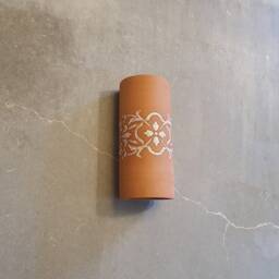 Handmade Terracotta Wall Sconce Cylinder Ceramic Light - thumbnail 4