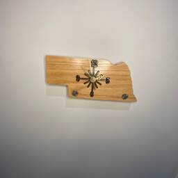 Nebraska Handmade State Quarter Clock With Inlaid Quarters. Customizable - thumbnail 3