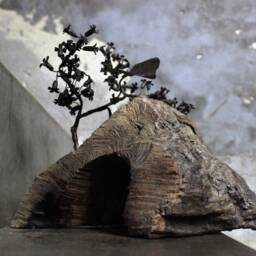 Metal Sculpture, Copper Metal Flower, Realistic Lilac Bouquet On Wood Base By The Steel Style Things. 7Th Anniversary. Exclusive Quality - thumbnail 4