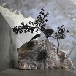 Metal Sculpture, Copper Metal Flower, Realistic Lilac Bouquet On Wood Base By The Steel Style Things. 7Th Anniversary. Exclusive Quality - thumbnail 3