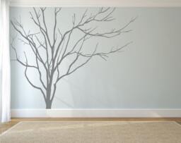 Realistic Winter Tree Wall Decal Headboard Home Decor Stick On Art By Decalisland - Decals For Walls Sd 051 - thumbnail 1