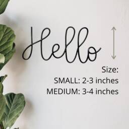 Hello Beautiful Sign Hello Beautiful Wire Words Wall Art Above Mirror Sign, Self Affirmation Romantic Gifts Bedroom Decor - thumbnail 3