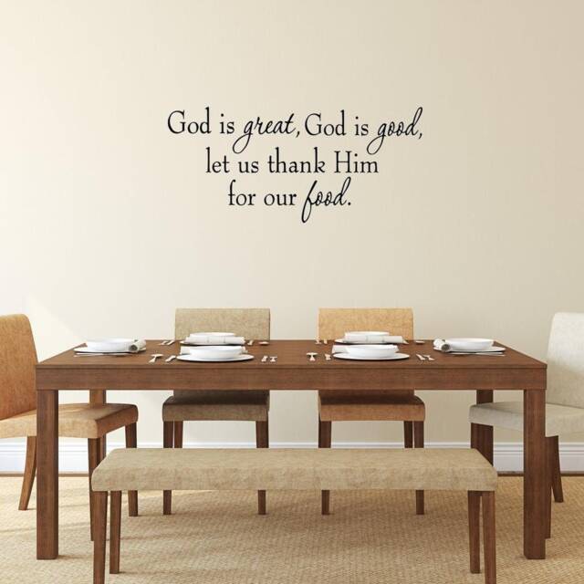 Vwaq God Is Great, Good, Let Us Thank Him For Our Food Wall Decal Vwaq-1632-V1 - image 1