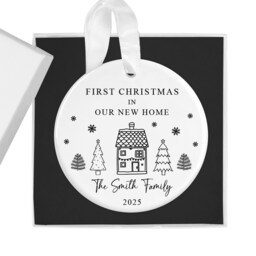 Personalised 2026 First Christmas in New Home Bauble, 1st Xmas in Our Ornament, Custom Housewarming Gift, Gift - thumbnail 2