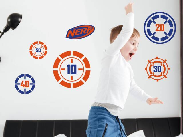 Nerf Targets Wall Sticker Pack, Decals, Stickers, Decor, Themed Bedroom - image 1