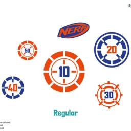 Nerf Targets Wall Sticker Pack, Decals, Stickers, Decor, Themed Bedroom - thumbnail 3